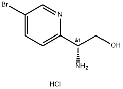 (R)-2-氨基-2-(5-溴吡啶-2-基)乙-1-醇二盐酸盐 结构式