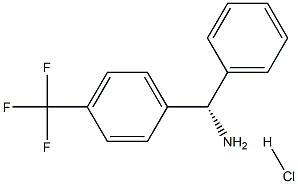 (S)-PHENYL(4-(TRIFLUOROMETHYL)PHENYL)METHANAMINE HYDROCHLORIDE 化学構造式