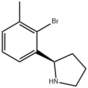(2R)-2-(2-BROMO-3-METHYLPHENYL)PYRROLIDINE 结构式
