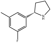 (2S)-2-(5-FLUORO-3-METHYLPHENYL)PYRROLIDINE,1213871-18-1,结构式