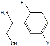 2-AMINO-2-(2-BROMO-5-FLUOROPHENYL)ETHAN-1-OL,1270483-05-0,结构式