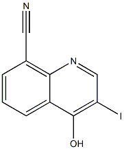 4-Hydroxy-3-iodo-quinoline-8-carbonitrile,,结构式