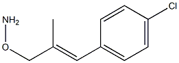 O-[3-(4-Chloro-phenyl)-2-methyl-allyl]-hydroxylamine,,结构式