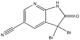 3,3-dibromo-2-oxo-2,3-dihydro-1H-pyrrolo[2,3-b]pyridine-5-carbonitrile Structure