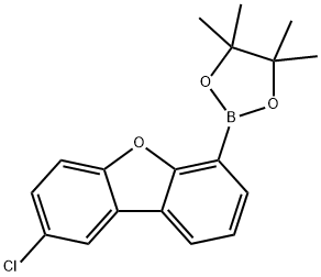 2-(8-chlorodibenzo[b,d]furan-4-yl)-4,4,5,5-tetramethyl-1,3,2-dioxaborolane Struktur