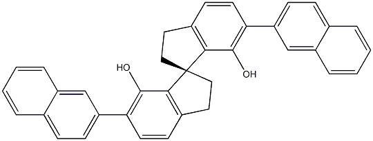 (S)-2,2',3,3'-Tetrahydro-6,6'-di(2-naphthalenyl)-1,1'-spirobi[1H-indene]-7,7'-diol 结构式