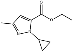 ethyl 1-cyclopropyl-3-methyl-1H-pyrazole-5-carboxylate Struktur