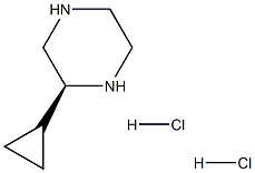 (S)-2-环丙基-哌嗪二盐酸盐 结构式