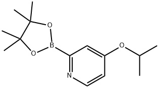4-isopropoxy-2-(4,4,5,5-tetramethyl-1,3,2-dioxaborolan-2-yl)pyridine 结构式