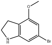 6-溴-2,3-二氢-4-甲氧基-1H-吲哚,1000342-58-4,结构式