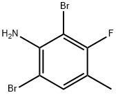 2,6-二溴-3-氟-4-甲基苯胺 结构式