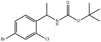 (1-(4-溴-2-氯苯基)乙基)氨基甲酸叔丁酯, 1002310-01-1, 结构式