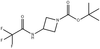 TERT-BUTYL 3-(2,2,2-TRIFLUOROACETAMIDO)AZETIDINE-1-CARBOXYLATE 化学構造式