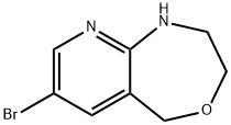 7-bromo-1,2,3,5-tetrahydropyrido[2,3-e][1,4]oxazepine 结构式