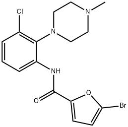 5-bromo-N-[3-chloro-2-(4-methylpiperazin-1-yl)phenyl]furan-2-carboxamide Struktur
