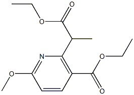 ethyl 2-(1-ethoxy-1-oxopropan-2-yl)-6-methoxynicotinate Structure