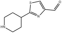 2-(piperidin-4-yl)thiazole-4-carbaldehyde 化学構造式