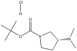 (R)-tert-Butyl 3-(dimethylamino)pyrrolidine-1-carboxylate hydrochloride Structure