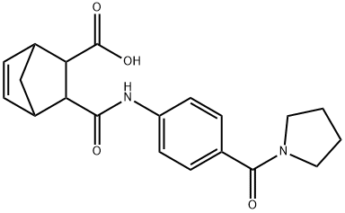 3-((4-(pyrrolidine-1-carbonyl)phenyl)carbamoyl)bicyclo[2.2.1]hept-5-ene-2-carboxylic acid,1005148-34-4,结构式