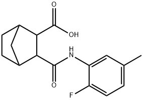 3-((2-fluoro-5-methylphenyl)carbamoyl)bicyclo[2.2.1]heptane-2-carboxylic acid 结构式