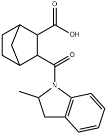 3-(2-methylindoline-1-carbonyl)bicyclo[2.2.1]heptane-2-carboxylic acid Structure