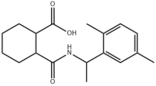 2-((1-(2,5-dimethylphenyl)ethyl)carbamoyl)cyclohexanecarboxylic acid Structure