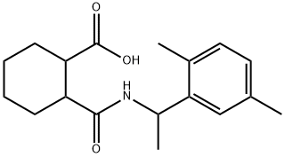 2-((1-(2,5-dimethylphenyl)ethyl)carbamoyl)cyclohexanecarboxylic acid,1005153-42-3,结构式