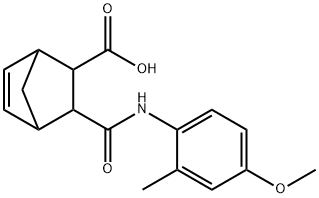 3-((4-methoxy-2-methylphenyl)carbamoyl)bicyclo[2.2.1]hept-5-ene-2-carboxylic acid Structure