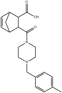 3-(4-(4-methylbenzyl)piperazine-1-carbonyl)bicyclo[2.2.1]hept-5-ene-2-carboxylic acid Structure