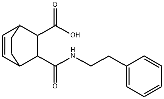 3-(phenethylcarbamoyl)bicyclo[2.2.2]oct-5-ene-2-carboxylic acid 结构式