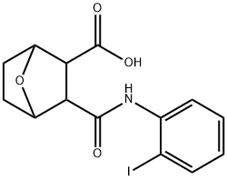 3-((2-iodophenyl)carbamoyl)-7-oxabicyclo[2.2.1]heptane-2-carboxylic acid 化学構造式