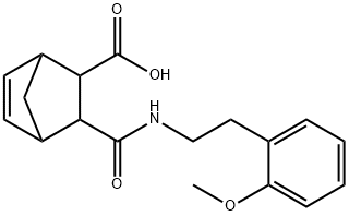 3-((2-methoxyphenethyl)carbamoyl)bicyclo[2.2.1]hept-5-ene-2-carboxylic acid Structure