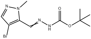 (E)-tert-butyl 2-((4-bromo-1-methyl-1H-pyrazol-5-yl)methylene)hydrazinecarboxylate 化学構造式