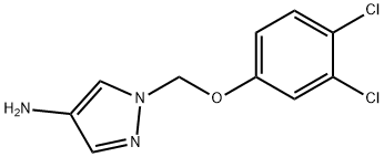 1-((3,4-二氯苯氧基)甲基)-1H-吡唑-4-胺 结构式