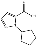 1-cyclopentyl-1H-pyrazole-5-carboxylic acid Structure