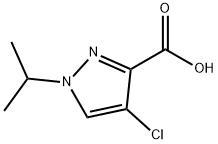 4-chloro-1-isopropyl-1H-pyrazole-3-carboxylic acid Struktur