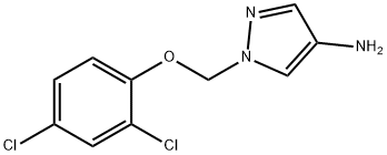 1-[(2,4-dichlorophenoxy)methyl]-1H-pyrazol-4-amine Struktur