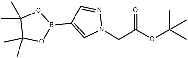 tert-Butyl 2-(4-(4,4,5,5-tetramethyl-1,3,2-dioxaborolan-2-yl)-1H-pyrazol-1-yl)acetate Structure