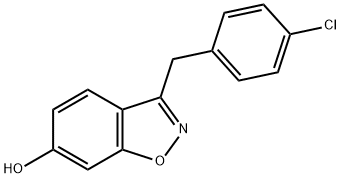 3-(4-chlorobenzyl)benzo[d]isoxazol-6-ol Struktur