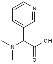 2-(二甲氨基)-2-(吡啶-3-基)乙酸 结构式