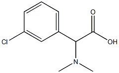 2-(3-chlorophenyl)-2-(dimethylamino)acetic acid Struktur