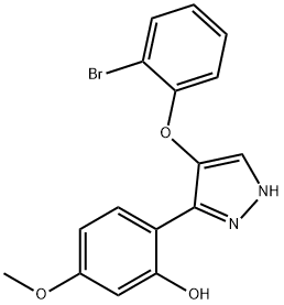 2-[4-(2-bromophenoxy)-1H-pyrazol-3-yl]-5-methoxyphenol Struktur