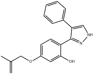 5-[(2-methylprop-2-en-1-yl)oxy]-2-(4-phenyl-1H-pyrazol-5-yl)phenol Struktur