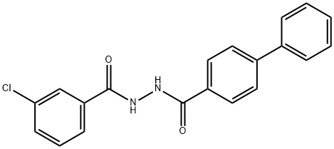 N'-[(3-chlorophenyl)carbonyl]biphenyl-4-carbohydrazide,100989-12-6,结构式