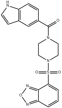 [4-(2,1,3-benzoxadiazol-4-ylsulfonyl)piperazin-1-yl](1H-indol-5-yl)methanone Struktur