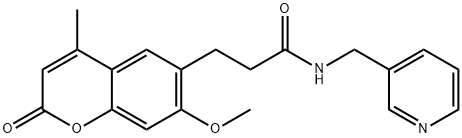 3-(7-methoxy-4-methyl-2-oxo-2H-chromen-6-yl)-N-(pyridin-3-ylmethyl)propanamide Structure