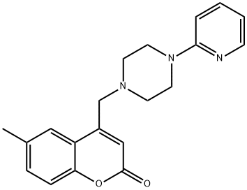 6-methyl-4-{[4-(pyridin-2-yl)piperazin-1-yl]methyl}-2H-chromen-2-one Struktur