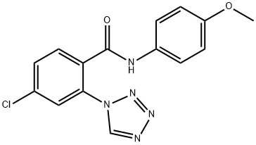 4-chloro-N-(4-methoxyphenyl)-2-(1H-tetrazol-1-yl)benzamide 结构式