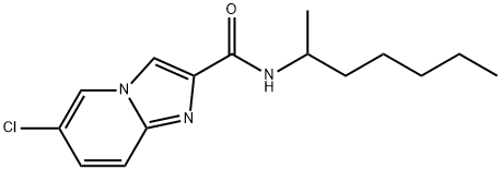 6-chloro-N-(heptan-2-yl)imidazo[1,2-a]pyridine-2-carboxamide 结构式