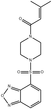 1-[4-(2,1,3-benzoxadiazol-4-ylsulfonyl)piperazin-1-yl]-3-methylbut-2-en-1-one Structure